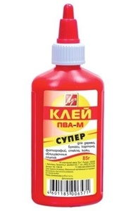 Клей ПВА-М Супер 85гр, красный флакон