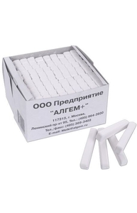 Мел белый школьный 100шт. квадратный