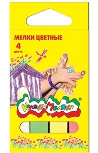Мел цветной 4цв "Каляка-Маляка"