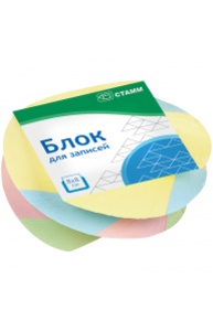 Блок д/записей Спираль 8*8*4см цветной, проклеенный