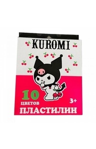 Пластилин 10цв "Kuromi" 200гр. со стеком