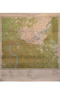Карта топографическая (50*50 см.) г. Красноярск