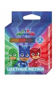Мел цветной 6цв. "Герои в масках тм PJ Masks"