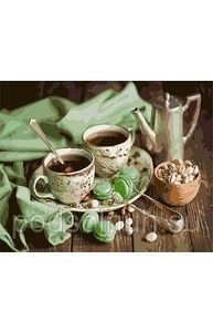 Холст с красками 40х50см Мятное чайпитие GХ4346