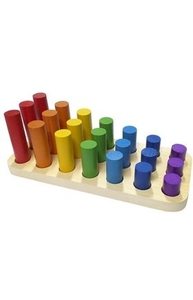 Цилиндры втыкалки Радуга (3 ряда) (RNToys)  Д-735