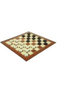 Шашки. Поле пластик, складное 33х33см, шашки пластик d=2,5см  292730