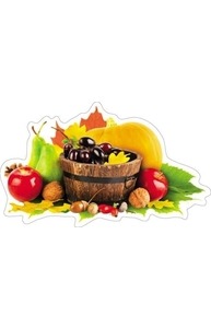 Плакат фигурный-мини Осень. Овощи (на скотче)  10-10.02-0013