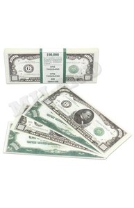 Шуточные деньги 1000 долларов (в упаков. 85-95 шт) 9-50-0010