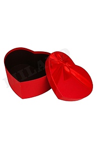 Коробка подарочная 270 х 230 х 130 Любовь/ сердце, с бантиком, красный ПП-6725