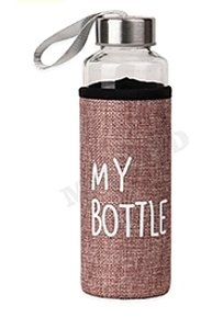 Бутылка для воды, в чехле My bottle 400 мл, розовый УД-6409