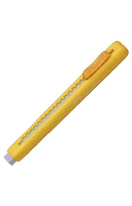 Резинка стирательная (ластик) "Clic Eraser" 17х12х15 мм, белый, выдвижной, желтый