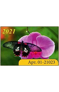 Календарь 2021 квартальный (315*640) Бабочка  01-21023