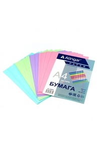 Бумага А4 100л Пастель "Mix" (5цв*20шт) 70гр/м2