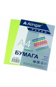Бумага А4 20л "Неон Зеленый ", 70гр/м2