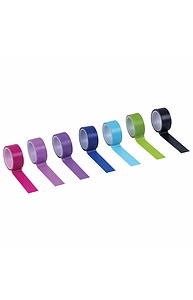 Клейкая WASHI-лента для декора "ИНТЕНСИВ" холодные цвета, 15 мм х 3 м, рисовая бу