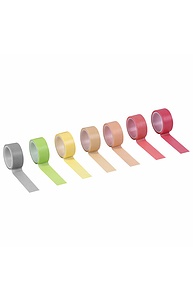 Клейкая WASHI-лента для декора "ПАСТЕЛЬ" теплые цвета, 15 мм х 3 м, рисовая бумаг