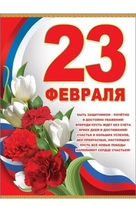 Плакат А2 "23 февраля"  0800964
