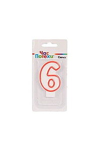 Свеча-цифра "6" Классик 6см/G