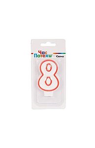Свеча-цифра "8" Классик 6см/G