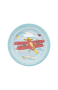 Тарелки бум Самолётики 17см 6шт/G  1502-4243