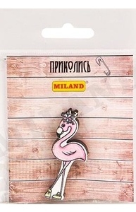 Брошь Деревянная "Фламинго" (2,5*4 см) БД-0290