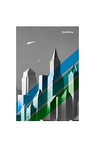 Ежедневник А5 112л Графика. Город
