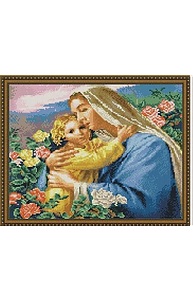 Алмазная мозаика 40х50см Мария и Иисус