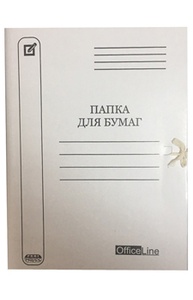 Папка д/бумаг с завязками мелованная 300г/м2, белая