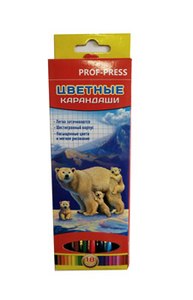 Карандаши цветные, набор,гексаг. 18цв. ЖИВОТНЫЙ МИР