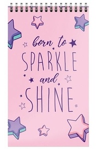 Блокнот А7 40л "SHINE BRIGHT" клетка мел. карт. спл. Уф-лак