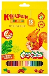 Карандаши 18цв "Каляка-Маляка", трехгранные