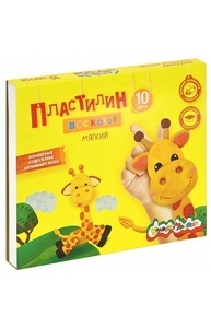 Пластилин восковой 10цв "Каляка-Маляка" 150г со стеком