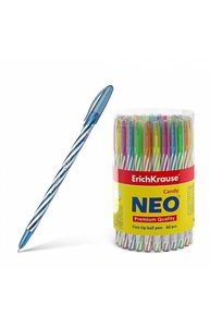 Ручка шариковая "Neo Candy" 0,6мм синяя, корпус ассорти