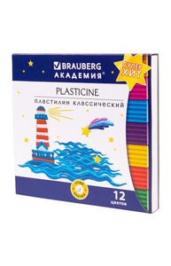 Пластилин 12цв "АКАДЕМИЯ ХИТ" 240г стек ВЫСШЕЕ КАЧЕСТО