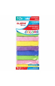 Салфетка из микрофибры 30х30см "MULTI COLOUR ECONOMY PACK 10", КОМПЛЕКТ 10 шт.