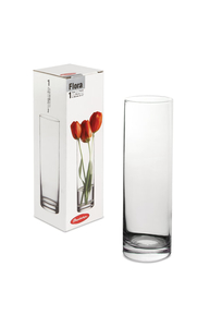 Ваза "Flora", колба, высота 26,5 см, стекло, 43767