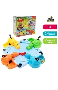 Настольная игра на скорость «Накорми Бобо», 4 бегемотика