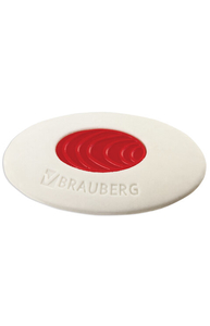 Резинка стирательная (ластик) "Oval PRO" 40х26х8 мм, овальный, пластиковый держатель