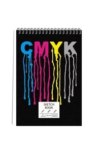 Скетчбук А5 40л спираль "CMYK"