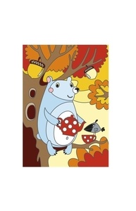 Картина по номерам для малышей "Дружелюбный мишка"