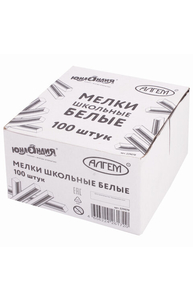 Мел белый школьный 100шт. квадратный (Алгем)