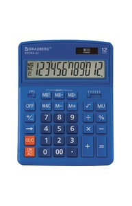 Калькулятор 12 разр. настольный "EXTRA-12-BU" 206x155мм, Синий