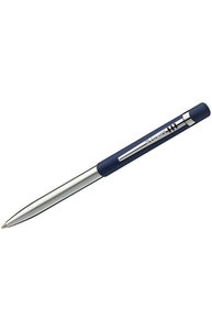 Ручка шариковая подарочная "Gemini" синяя, корпус синий/хром, кнопочный механизм