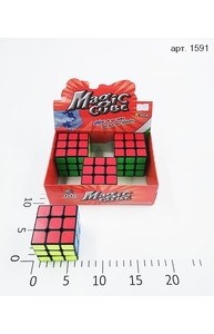 Головоломка кубик 3*3 черный, 6 шт. №8814