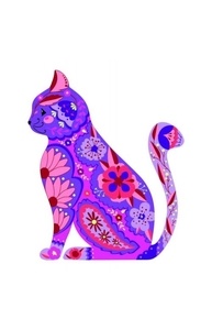 Раскраска на холсте 40х30 Цветочная кошка