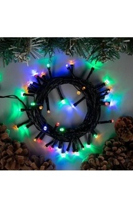 Гирлянда «Нить» 5 м, IP20, тёмная нить, 50 LED, свечение мульти, 8 режимов, 220 В