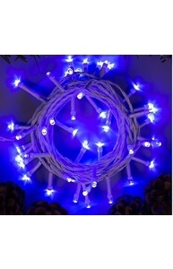 Гирлянда «Нить» 5 м, IP20, белая нить, 50 LED, свечение синее, 8 режимов, 220 В
