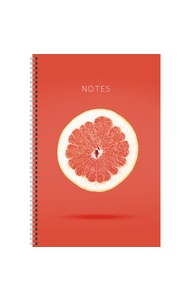 Тетрадь А4 60л спираль клетка "Grapefruit"