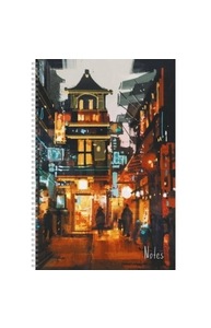 Тетрадь А4 60л спираль клетка "Night city"