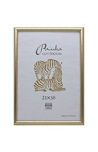 Фоторамка А4 (21*30см) "Зебра" пластик, золото